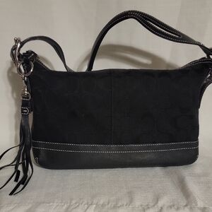 Coach Black Shoulder Bag with Tassel